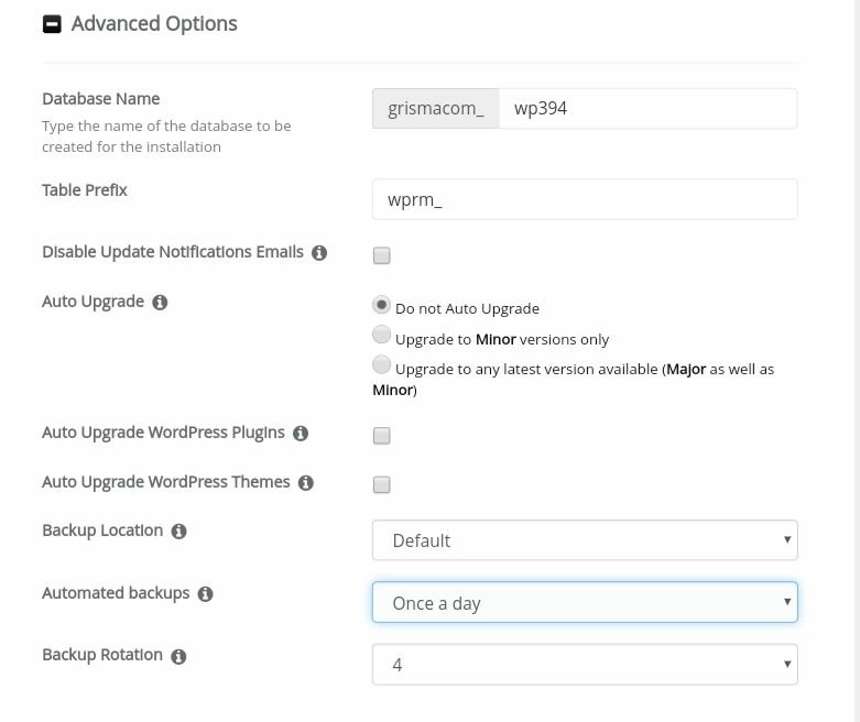 Sql Databse Name To Install Wordpress On Cpanel