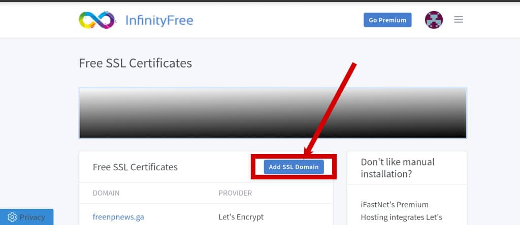 How to Get Free SSL Certificate on Infinityfree? (2021) 5 Adding Domain to get Let's Encrypt Free SSL Certificate