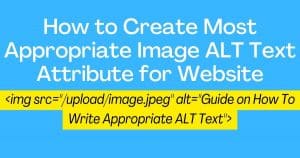 Creating Appropriate Alt Text Attribute
