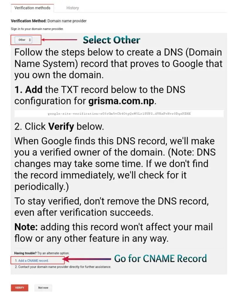 Going For Cname Record Verification