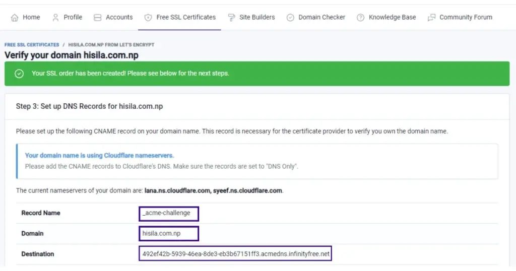 Dns Records To Be Created To Verify Ownership